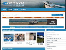 Tablet Screenshot of maxumownersclub.com